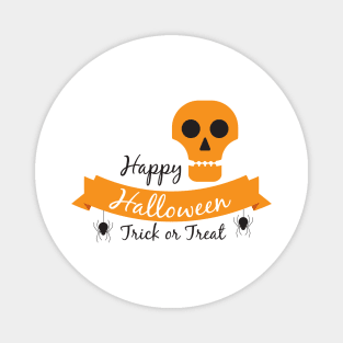 Halloween Skull Banner Magnet